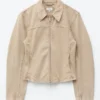 Veste en denim ajustée à fermeture éclair