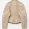 Veste en denim ajustée à fermeture éclair