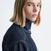 Veste en denim avec ceinture à nouer