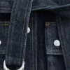 Veste en denim avec ceinture à nouer