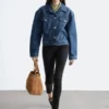 Veste en denim courte