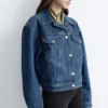 Veste en denim courte