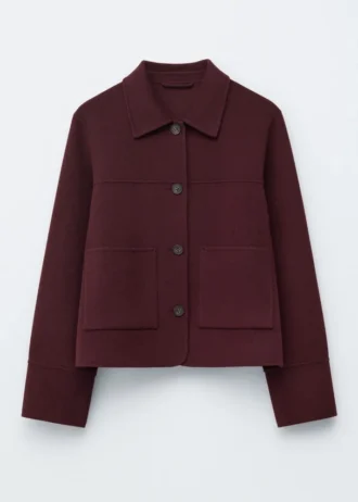 Veste en laine à col