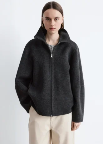 Veste en laine zippée