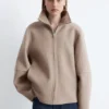 Veste en laine zippée