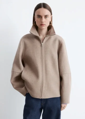 Veste en laine zippée
