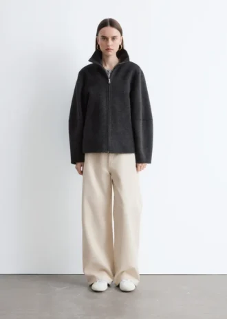 Veste en laine zippée