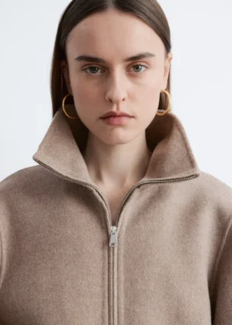Veste en laine zippée