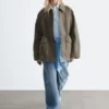 Veste utilitaire oversize à cordon de serrage