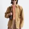 Veste utilitaire oversize à cordon de serrage