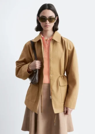 Veste utilitaire oversize à cordon de serrage