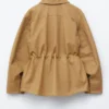 Veste utilitaire oversize à cordon de serrage