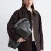 Veste utilitaire oversize à cordon de serrage