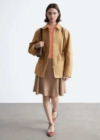 Veste utilitaire oversize à cordon de serrage