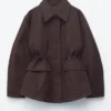 Veste utilitaire oversize à cordon de serrage