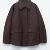 Veste utilitaire oversize à cordon de serrage