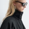 Veste zippée en sergé