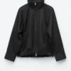 Veste zippée en sergé