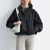 Veste zippée en sergé