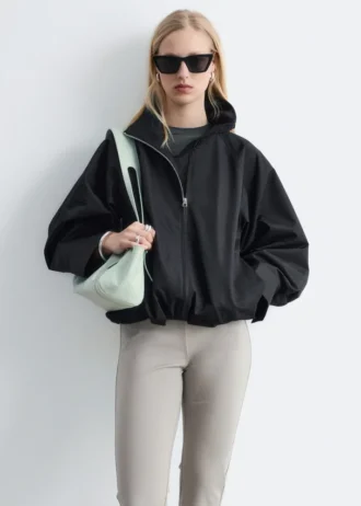 Veste zippée en sergé