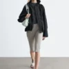 Veste zippée en sergé